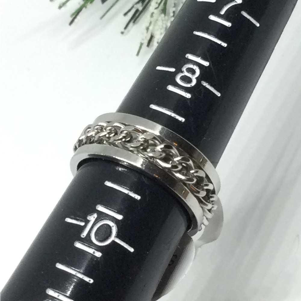 STAINLESS STEEL MENS RING - Picture 3 of 6